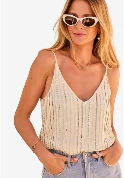 Топ STRAPPY EMBELLISHED CAMI PETITE