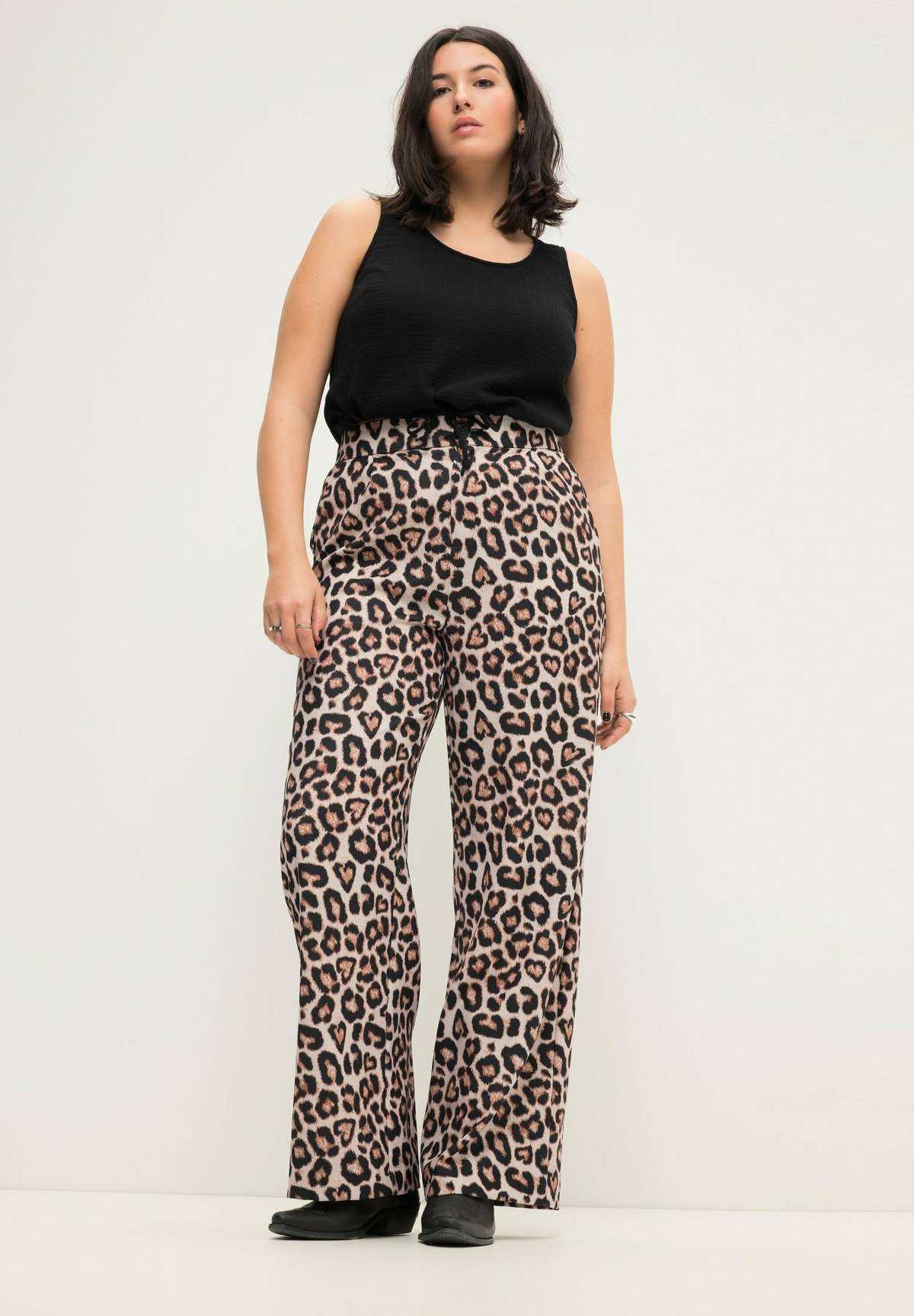 Брюки WIDE LEG HIGHWAIST LEOPRINT TEIL ELASTISCHE BUND