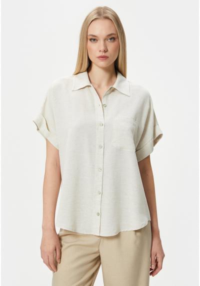 Блуза-рубашка CLASSIC NECK SHORT SLEEVE BUTTONED MIX