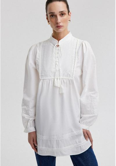 Туника EMBROIDERED TIED COLLAR