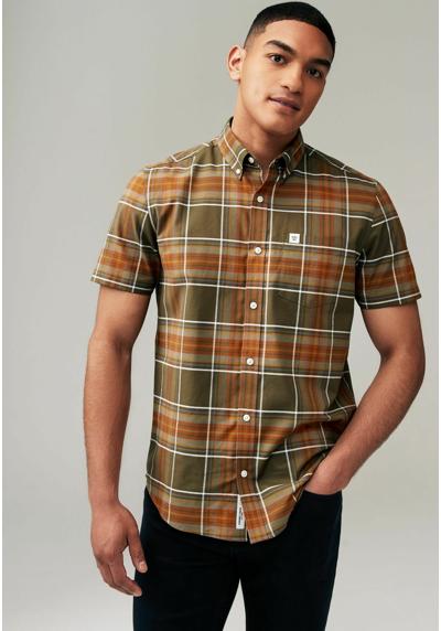 Рубашка STRETCH OXFORD CHECK SHORT SLEEVE REGULAR FIT