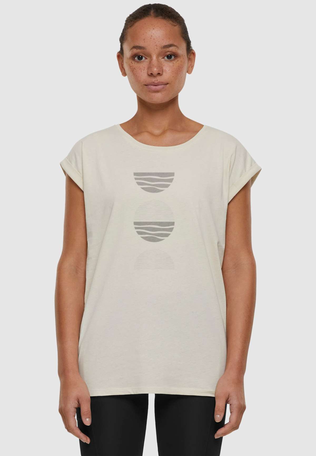 Футболка ABSTRACT WAVES EXTENDED SHOULDER TEE