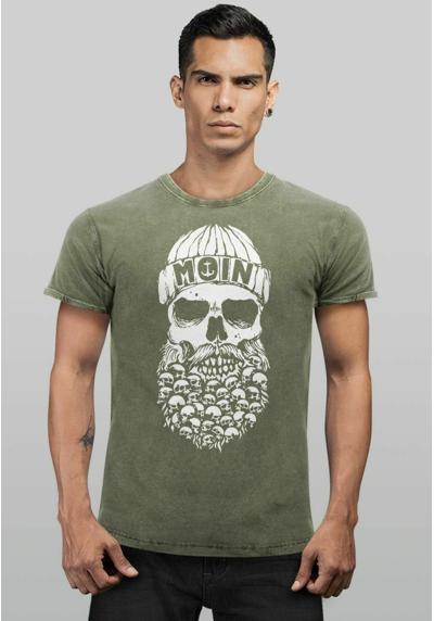 Футболка VINTAGE TOTENKOPF NORDISCH MOIN HAMBURG DIALEKT SKULL ANKER FASHION STREETSTYLE