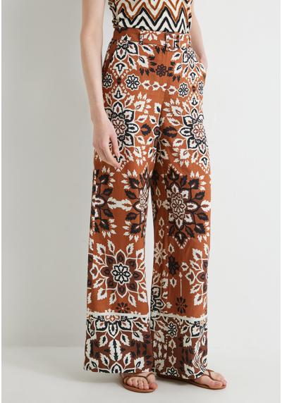 Брюки BELTED POCKET DETAIL PATTERNED WIDE LEG