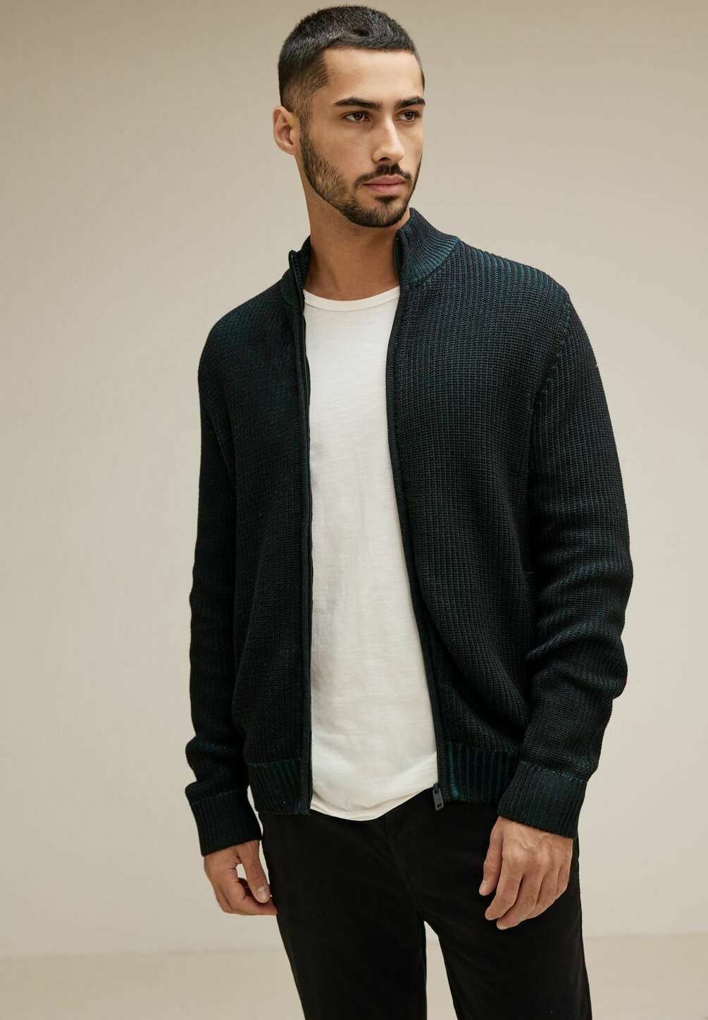 Трикотажный жакет STRUKTUR CARDIGAN MIT ZIPPER