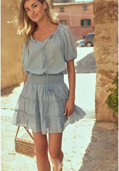 Юбка TIERED RUCHED WAIST MINI