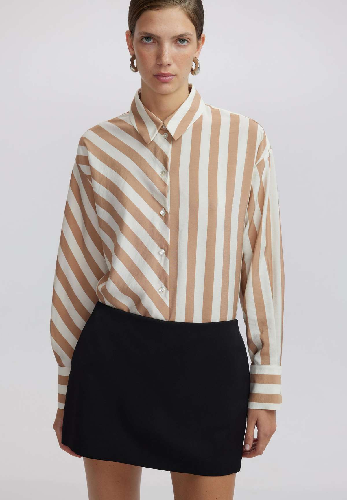 Блуза-рубашка MIXED STRIPED