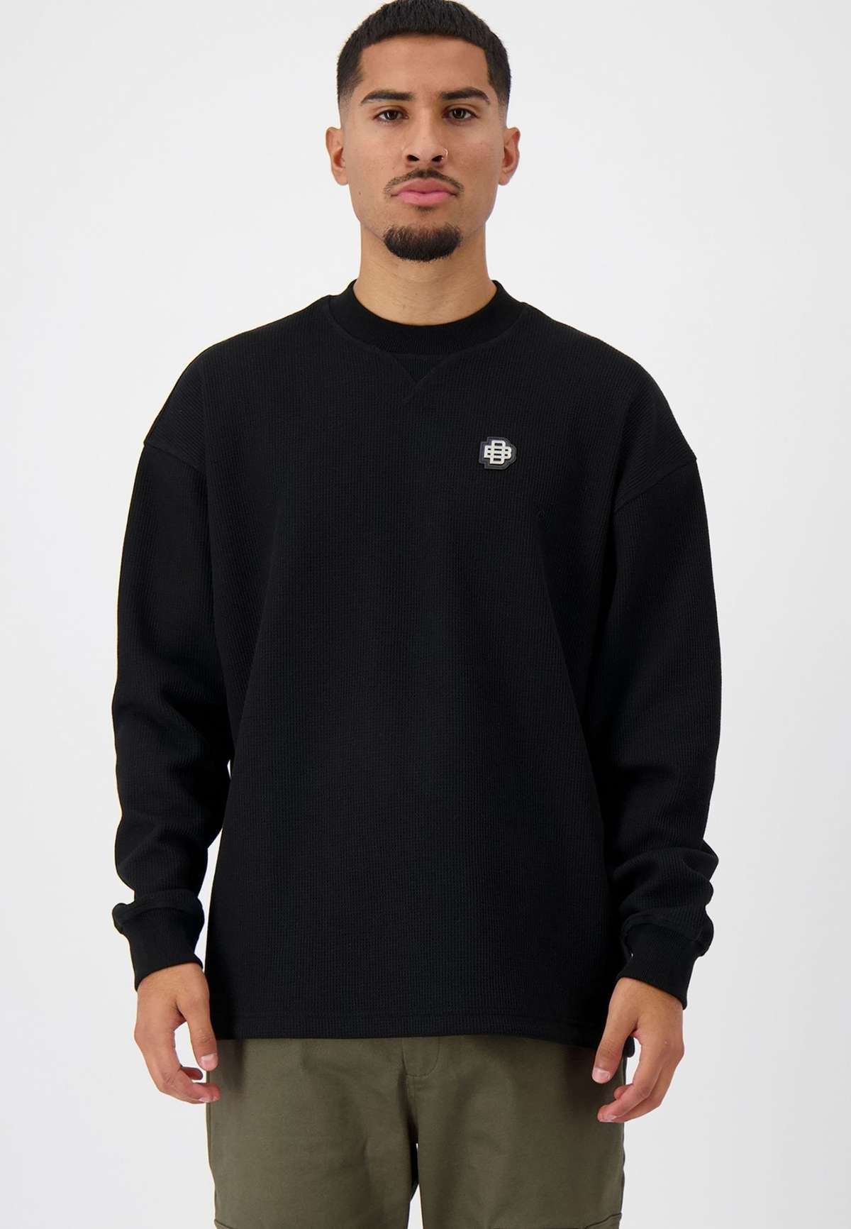 Пуловер MONOGRAM WAFFLE CREWNECK