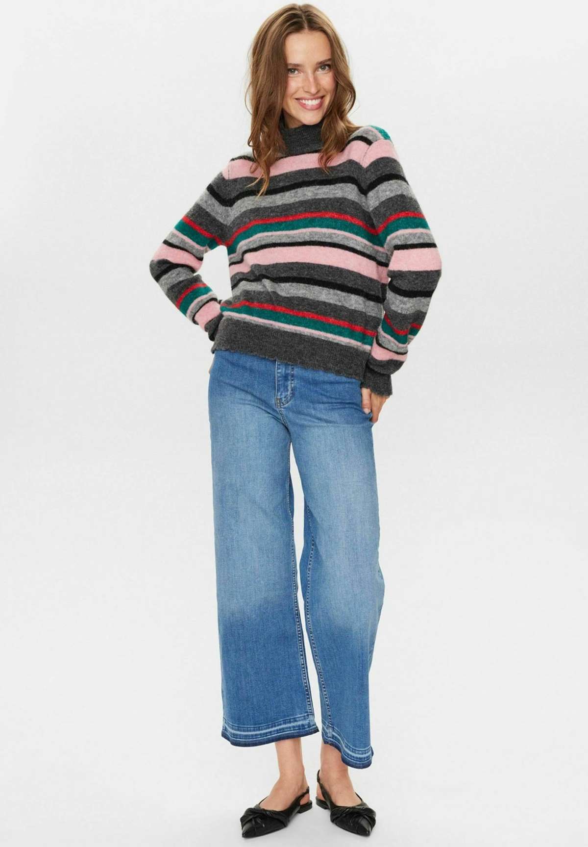 Пуловер RIETTE STRIPE HIGHNECK