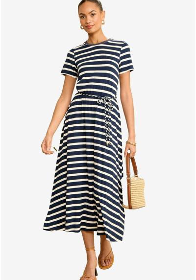 Платье-блузка BELTED STRIPE MIDI