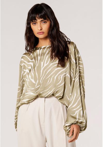 Блузка ZEBRA BATWING PUFF HEM