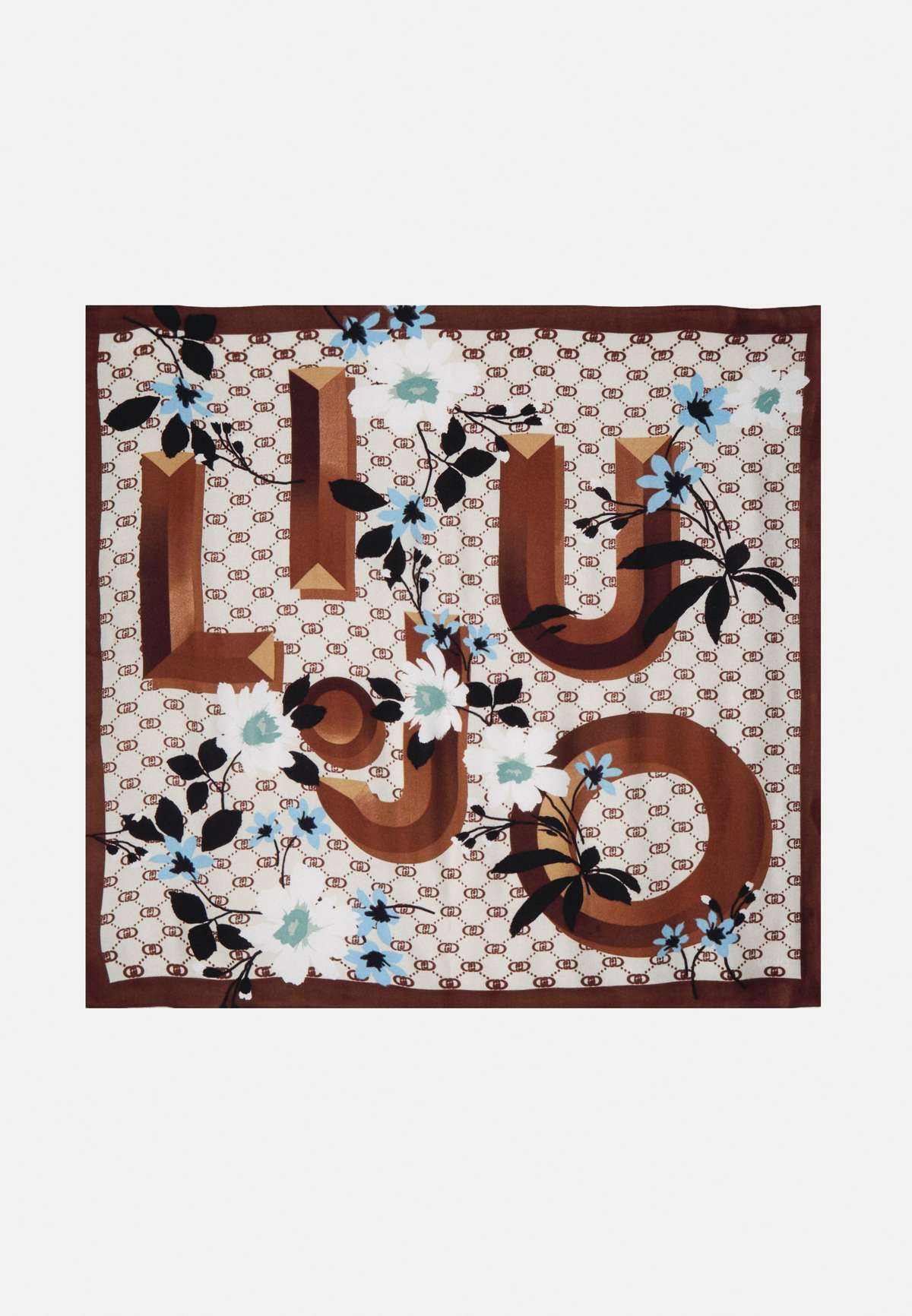 Платок FOULARD FLOWERY LOGO 120X120