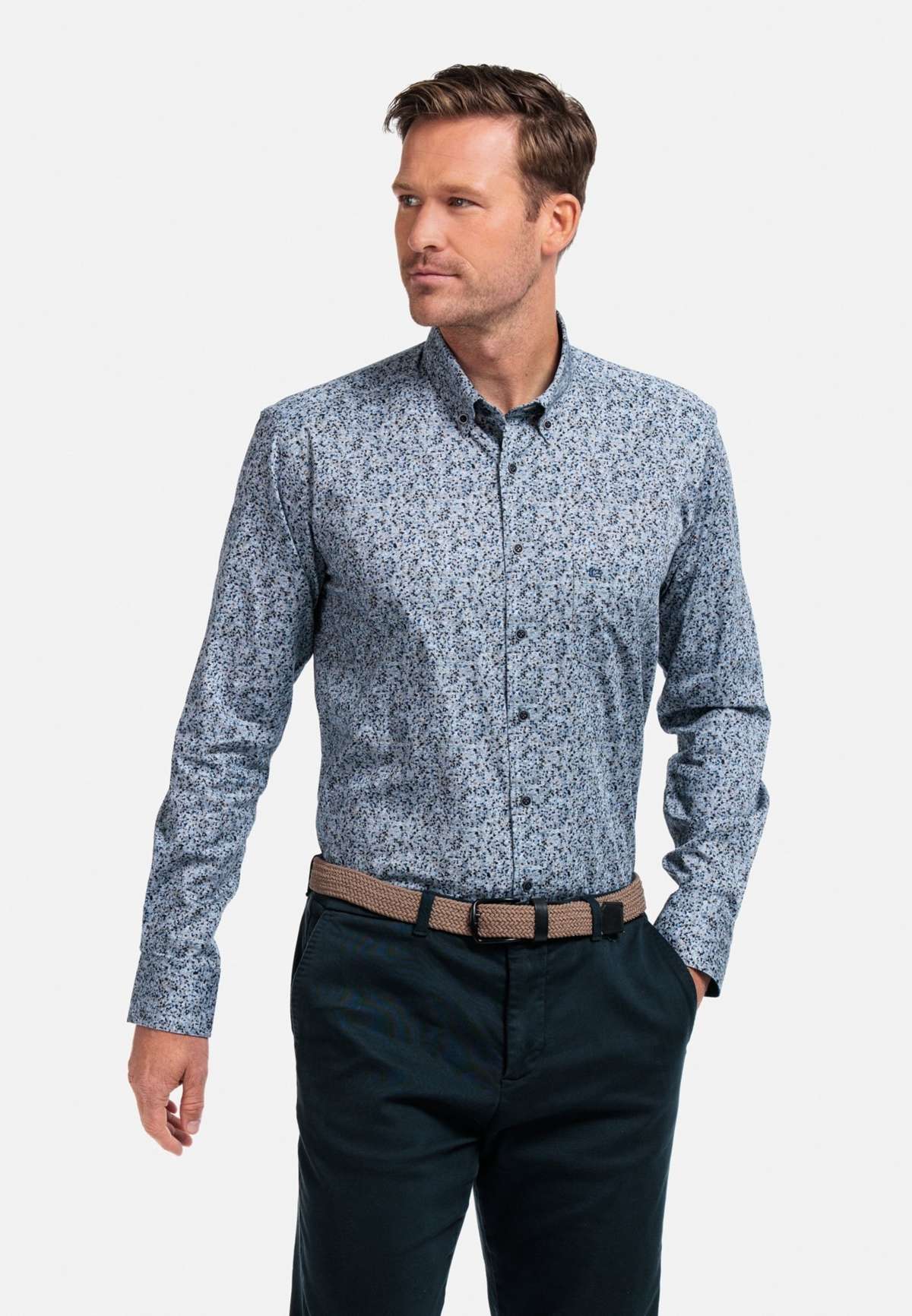 Рубашка LANGE MOUW REGULAR FIT BUTTON DOWN PRINT