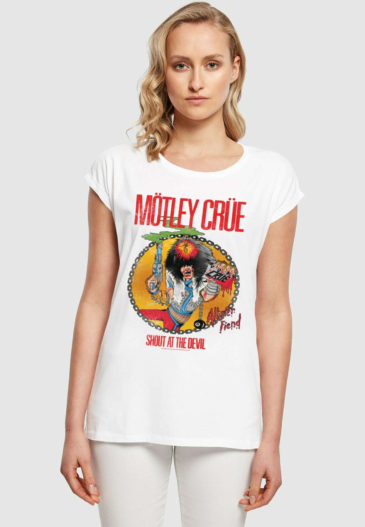 MOTLEY CRUE - ALLISTER FIEND SATD EXTENDED SHOULDER TEE - T-Shirt print MOTLEY CRUE