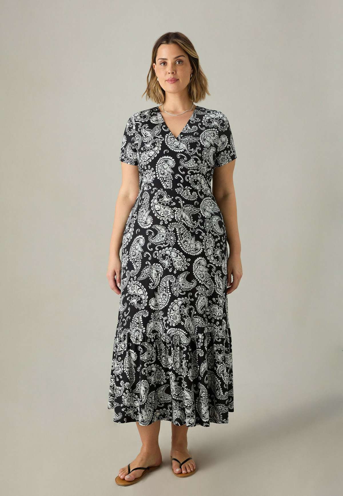 Трикотажное платье MONO PAISLEY WRAP MIDI