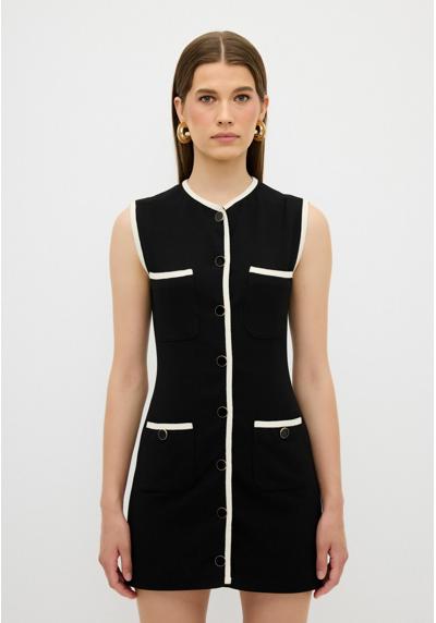 Платье-футляр STRIPE DETAILED SLEEVELESS