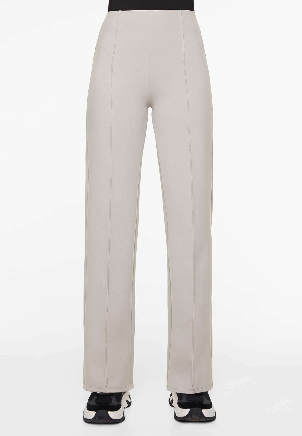 Брюки NEOPRENE-EFFECT STRAIGHT-LEG TROUSERS