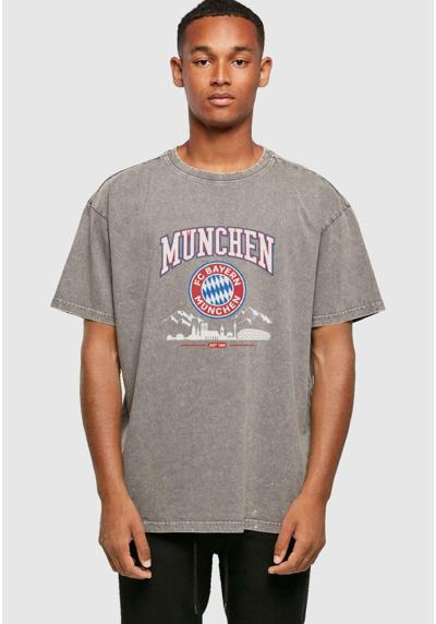 SKYLINE ACID WASHED HEAVY OVERSIZE TEE - Vereinsmannschaften SKYLINE ACID WASHED HEAVY OVERSIZE TEE