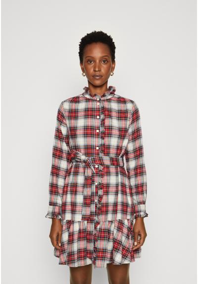 Платье-блузка PLAID MINI SHIRTDRESS