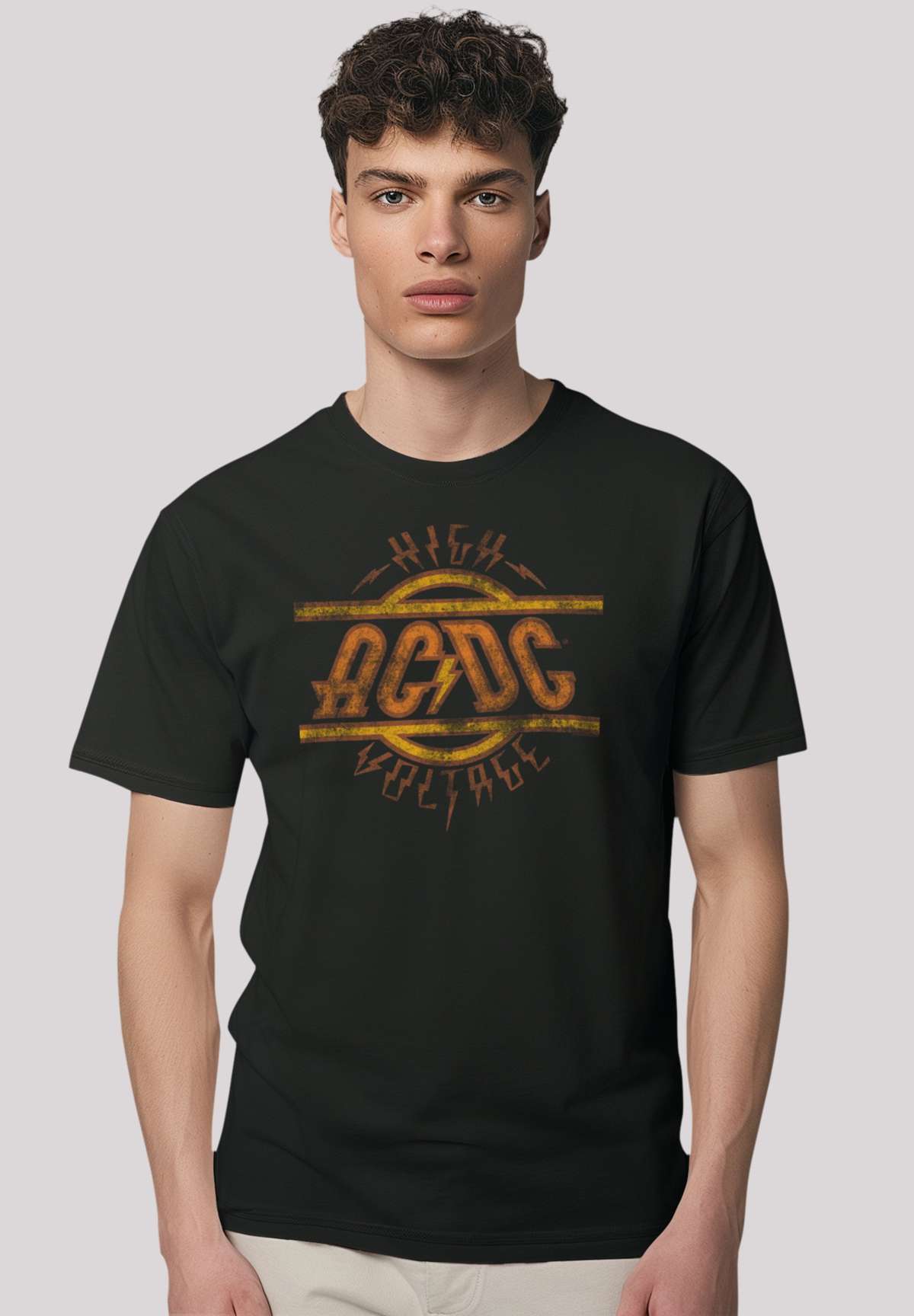 Футболка AC/DC ROCK MUSIK BAND HIGH VOLTAGE DISTRESSED