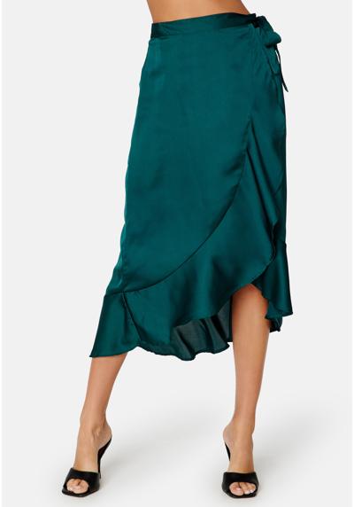 Юбка FRILL MIDI WRAP SATIN SKIRT