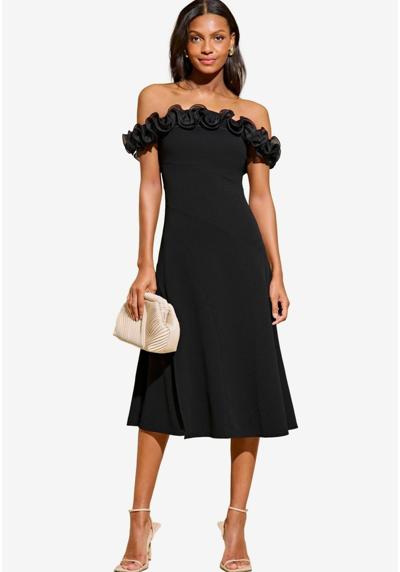 Платье RUFFLE BARDOT AND FLARE MIDI- REGULAR FIT