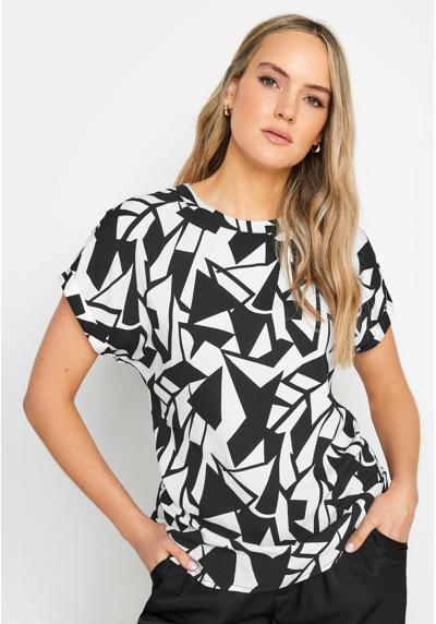 Блузка ABSTRACT PRINT SHORT SLEEVE