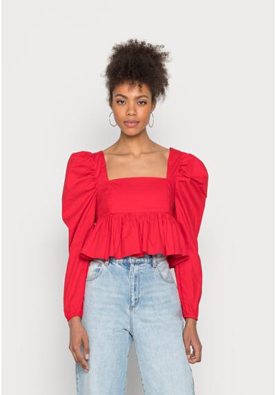 Блузка SMOCK CROP TOP WITH TIE BACK