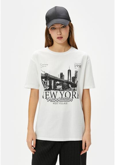 Футболка NEW YORK CITY THEMED RELAX CUT SHORT SLEEVE CREW NECK