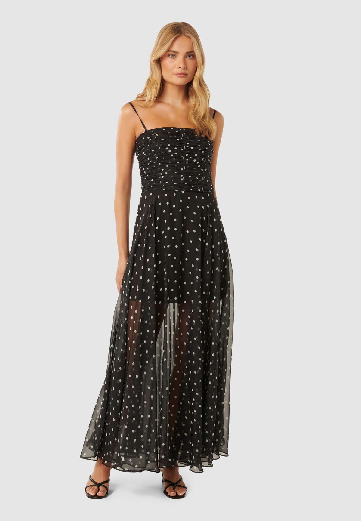 Платье SHEER SKIRT MAXI DRESS