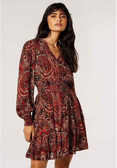 Платье PAISLEY PRINT RUFFLE MINI