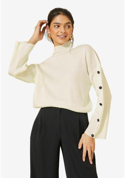 Пуловер WIDE SLEEVE BUTTON FUNNEL NECK