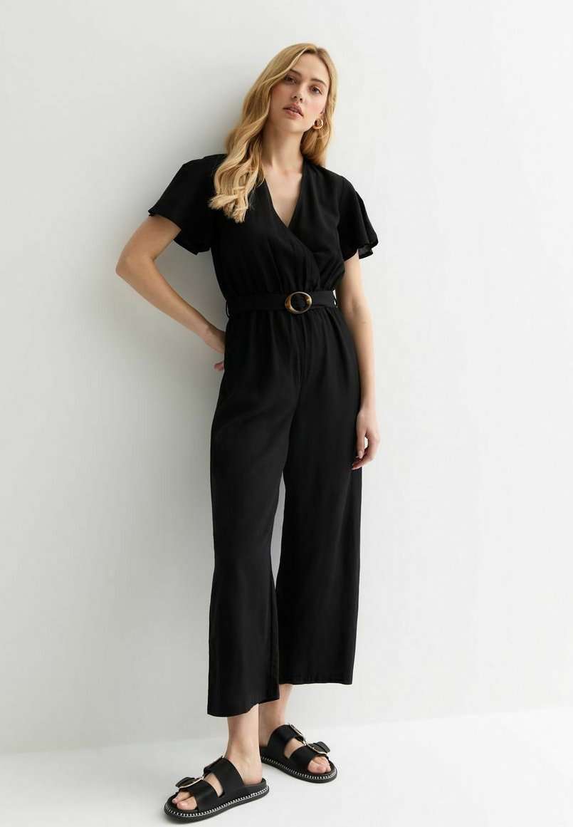 Комбинезон BELTED WRAP WIDE LEG