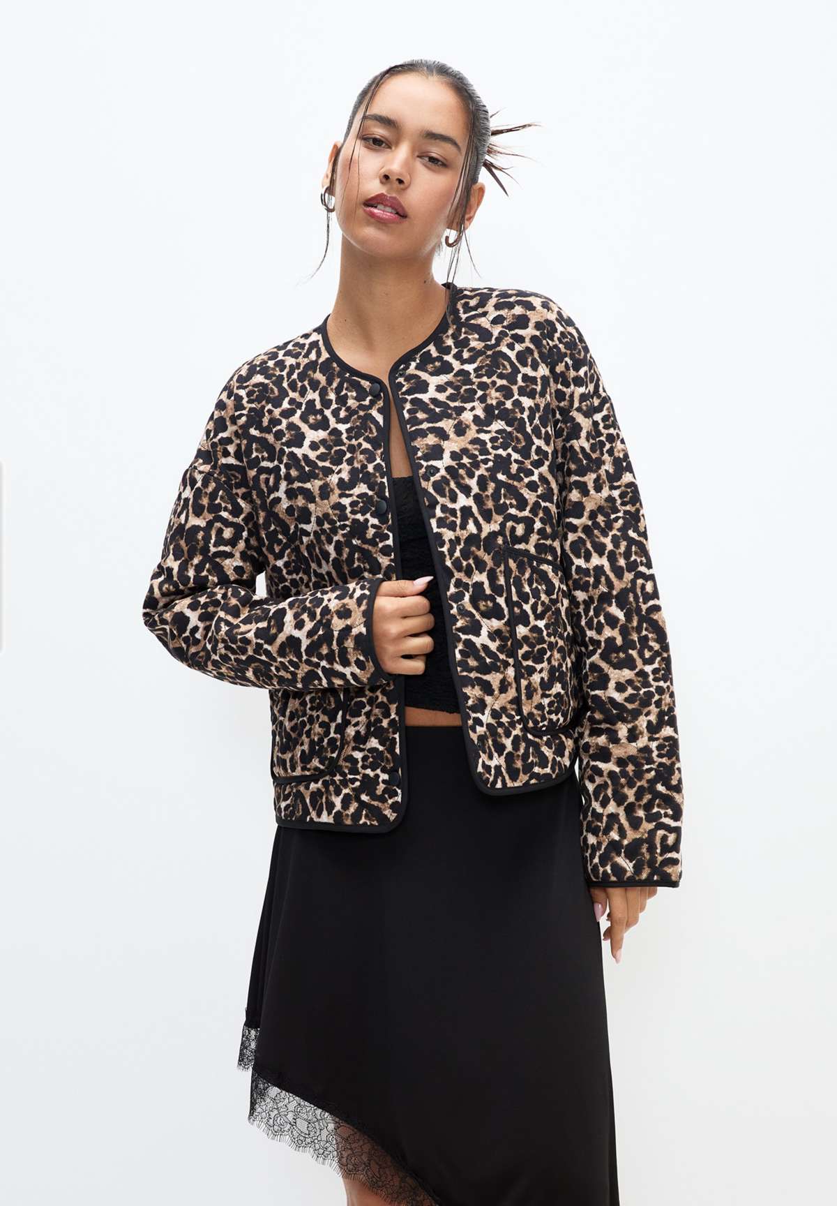 Куртка LEOPARD PRINT PUFFER