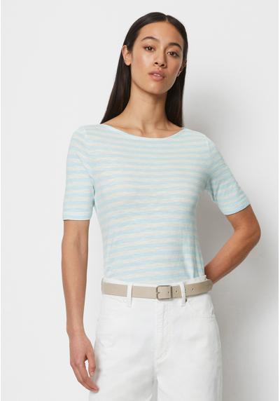 Футболка SHORT SLEEVE BOAT NECK STRIPED