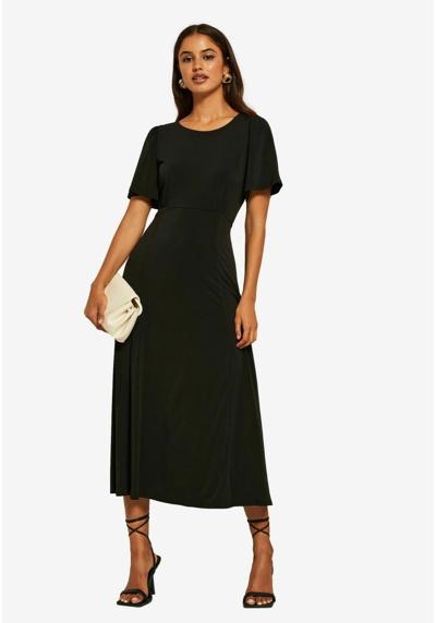 Трикотажное платье FLUTTER SLEEVE ROUND NECK MIDI REGULAR