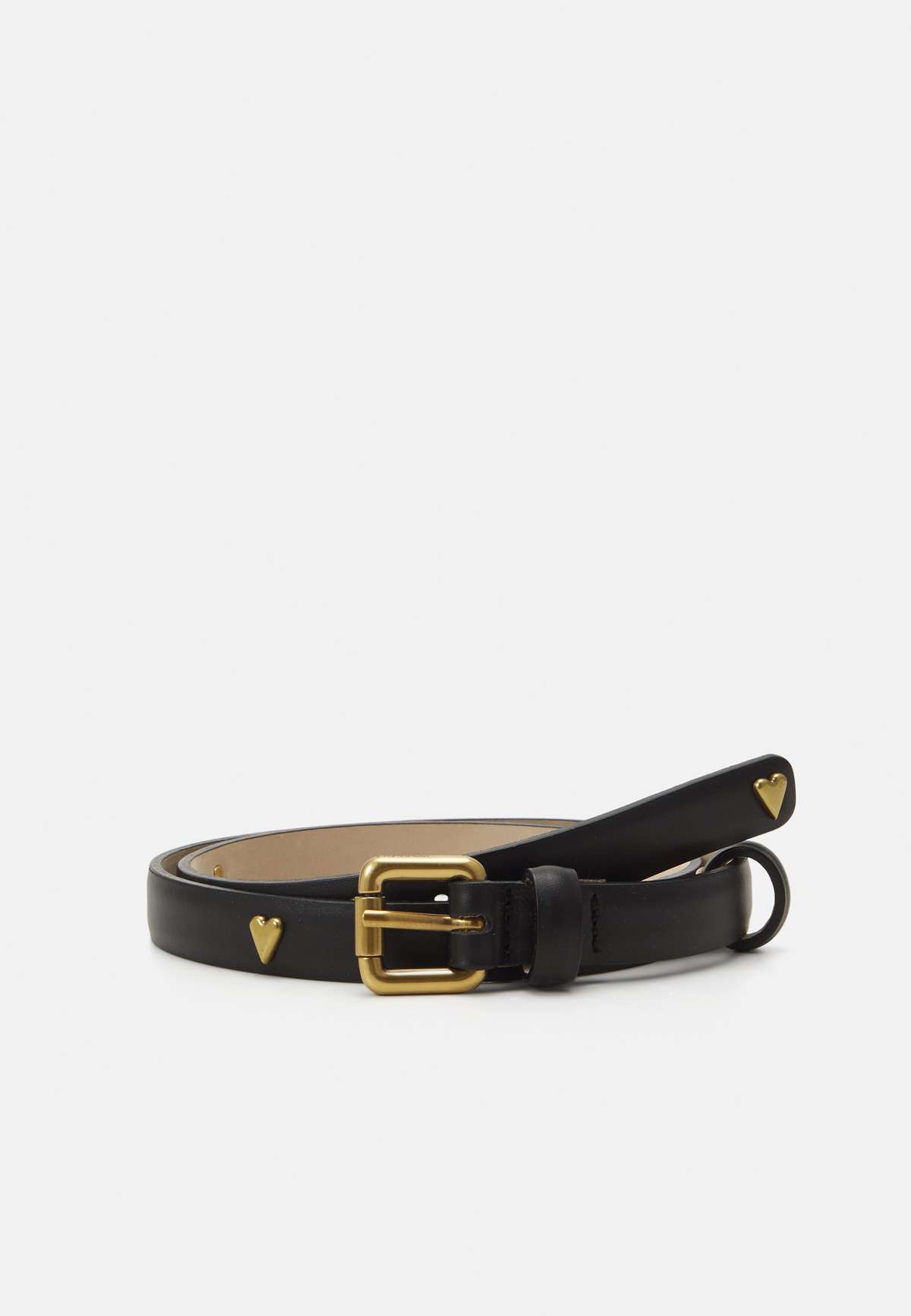 Ремень THIN BLACK HEART STUDDED BELT