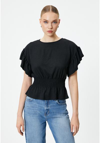 Блузка GIMPED SHORT SLEEVE RUFFLE