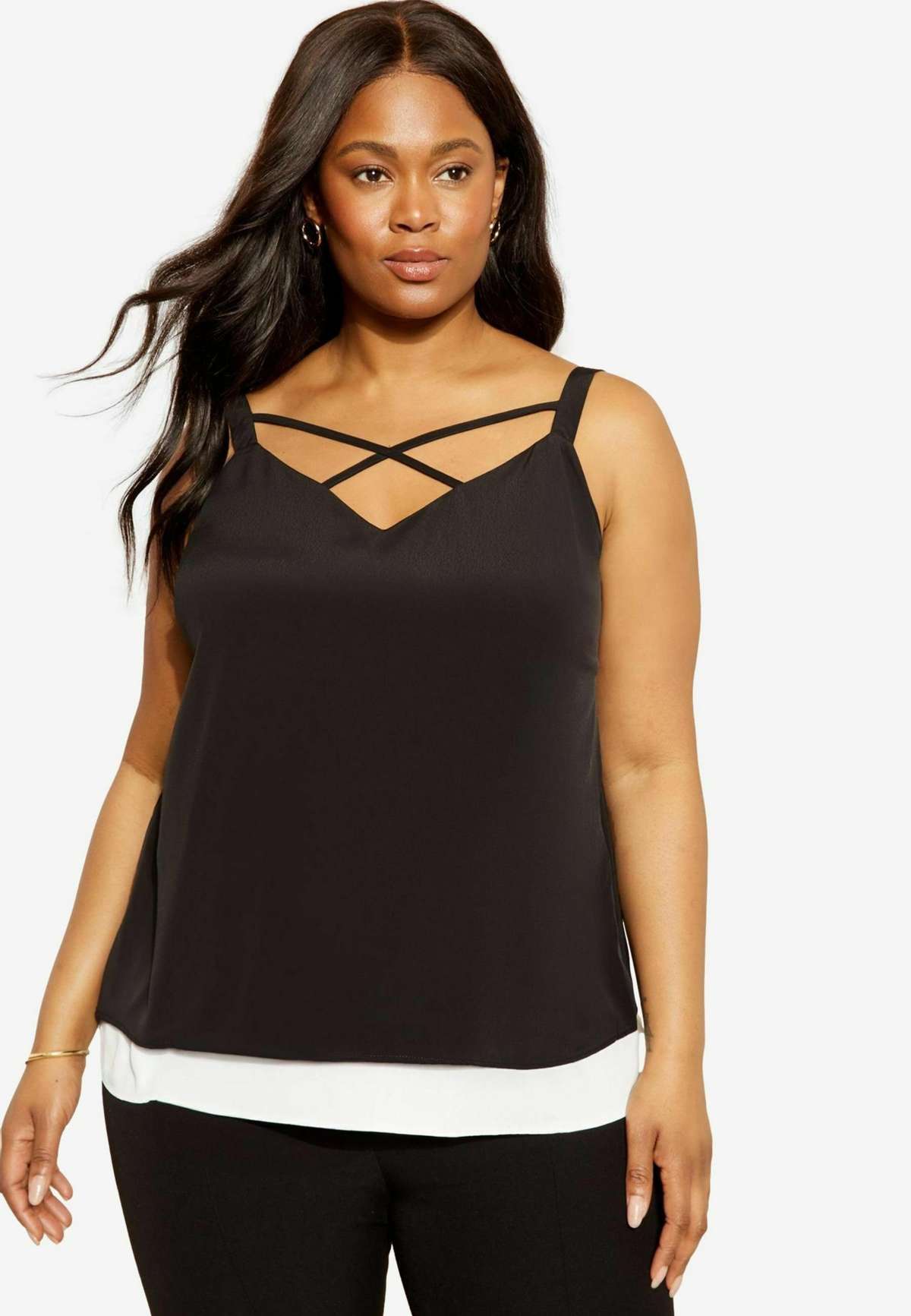 Топ CROSS FRONT V NECK