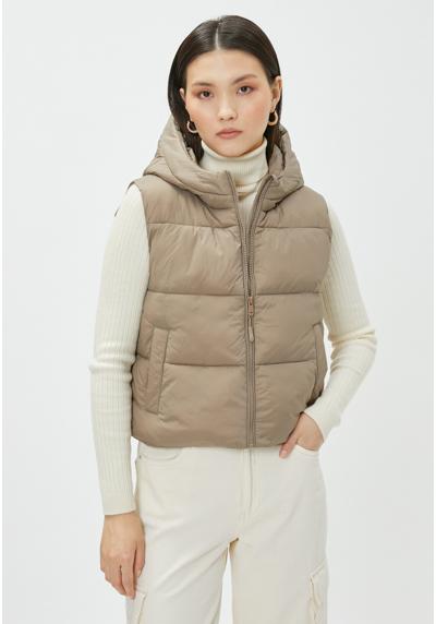 Жилет ZIPPER HOODED POCKET PUFFER