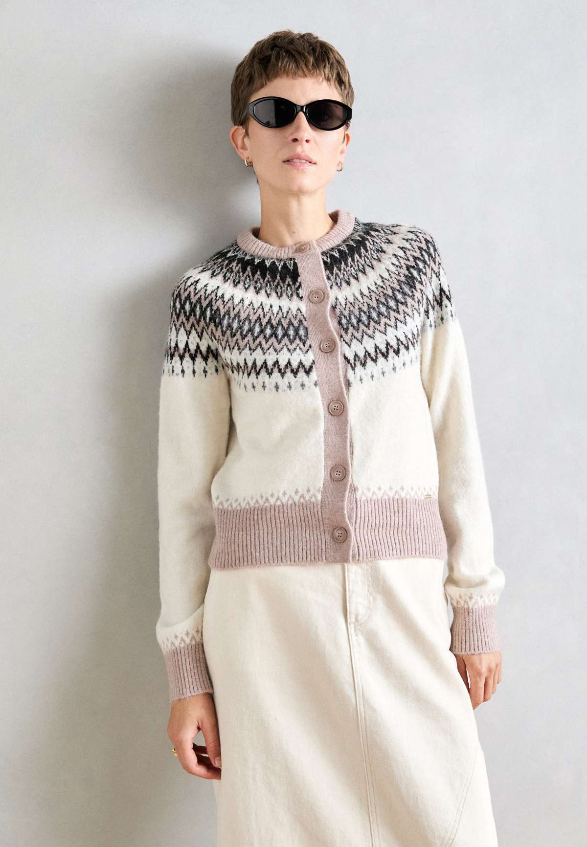 Трикотажный жакет CARDIGAN TONE FAIR ISLE