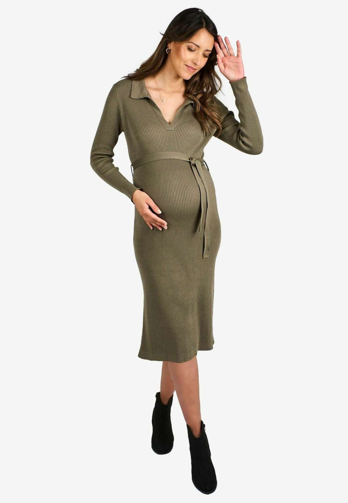 Трикотажное платье COLLARED MATERNITY