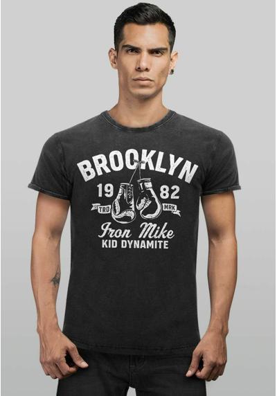 Футболка VINTAGE BOXEN IRON MIKE BROOKLYN RETRO DESIGN PRINT