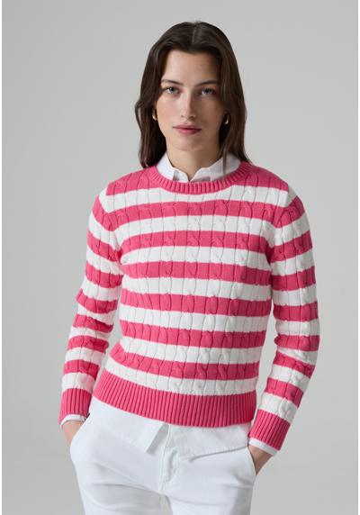 Пуловер STRIPED WITH CABLE-DESIGN
