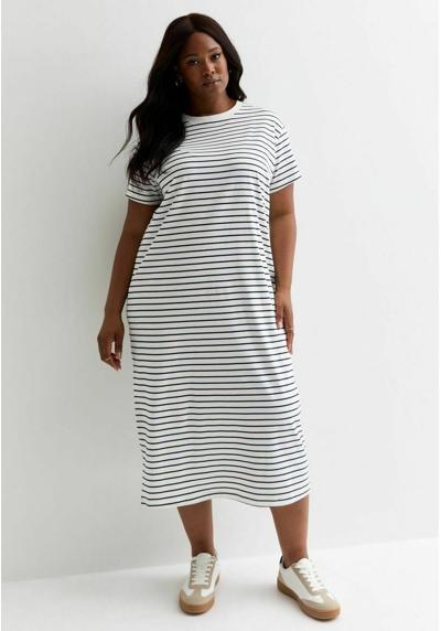 Трикотажное платье CURVES STRIPE MIDI