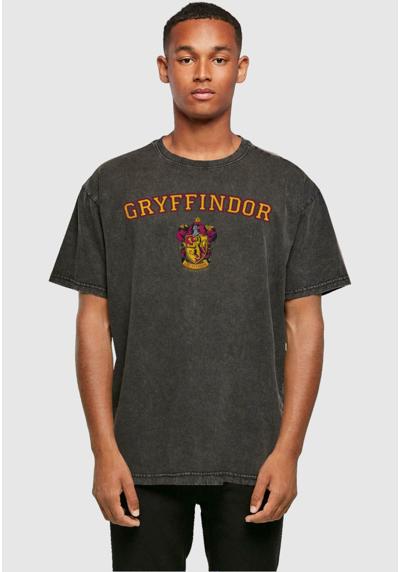 HARRY POTTER - HOGWARTS GRYFFINDOR CREST ACID WASHED - T-Shirt print HARRY POTTER HARRY POTTER