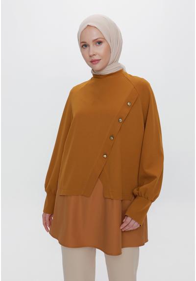 Блузка MODEST FRONT ZIPPER CUP DETAILED BELTED COAT