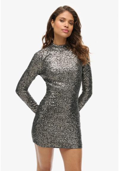 Коктельное платье SEQUINNED MOCK NECK MINI