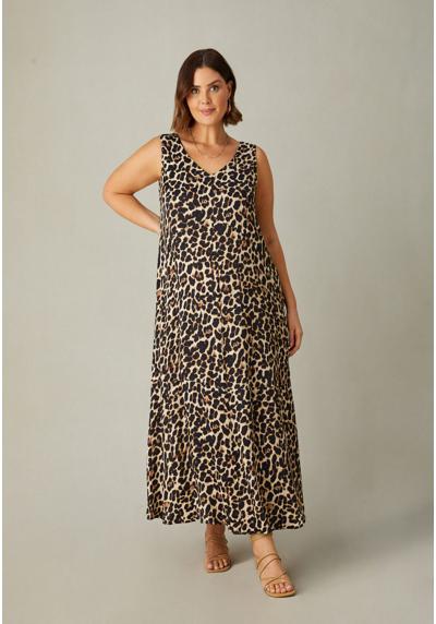 Платье LEOPARD PRINT V-NECK SWING