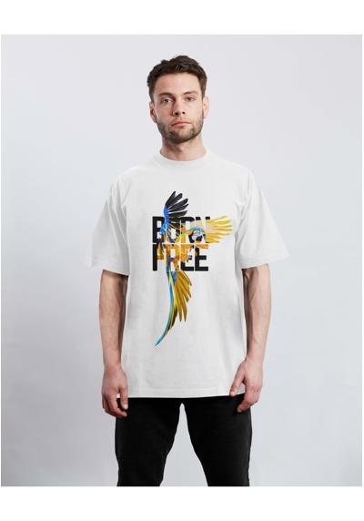 Футболка OVERSIZE BORN FREE HERREN TSHIRT FARBE WEISS